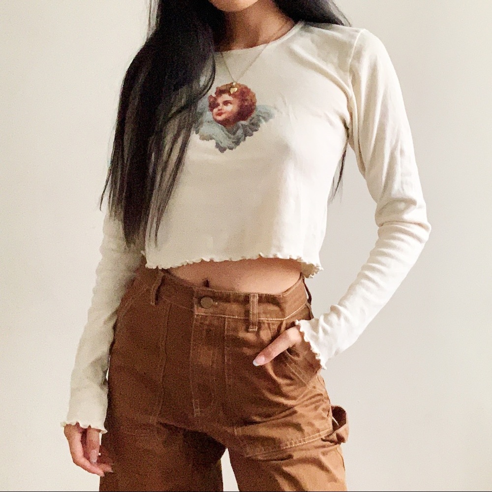 CHERUB LONG SLEEVE CROP TOP